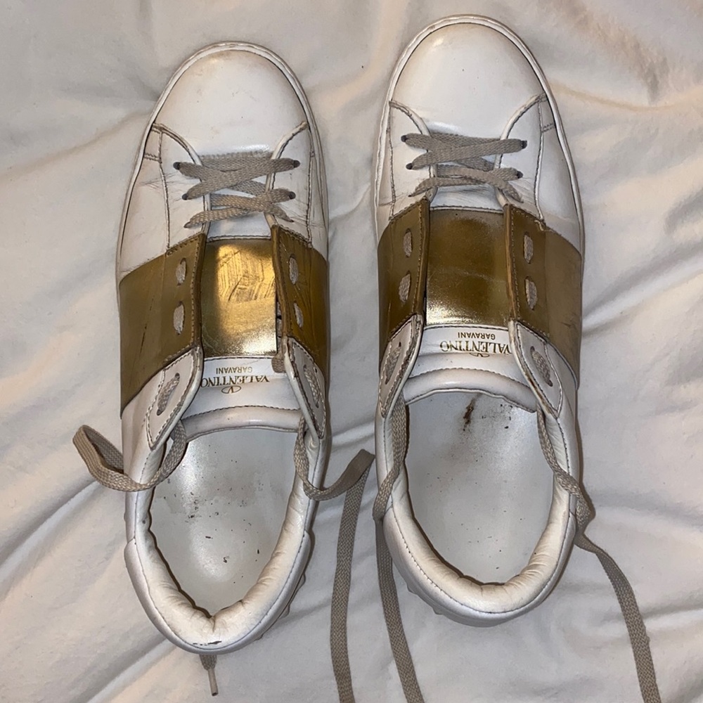Valentino Gold Sneakers